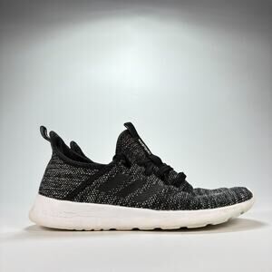 Adidas Cloudfoam Pure Black White Slip On Running Shoes DB0694 Women's Size 8.5